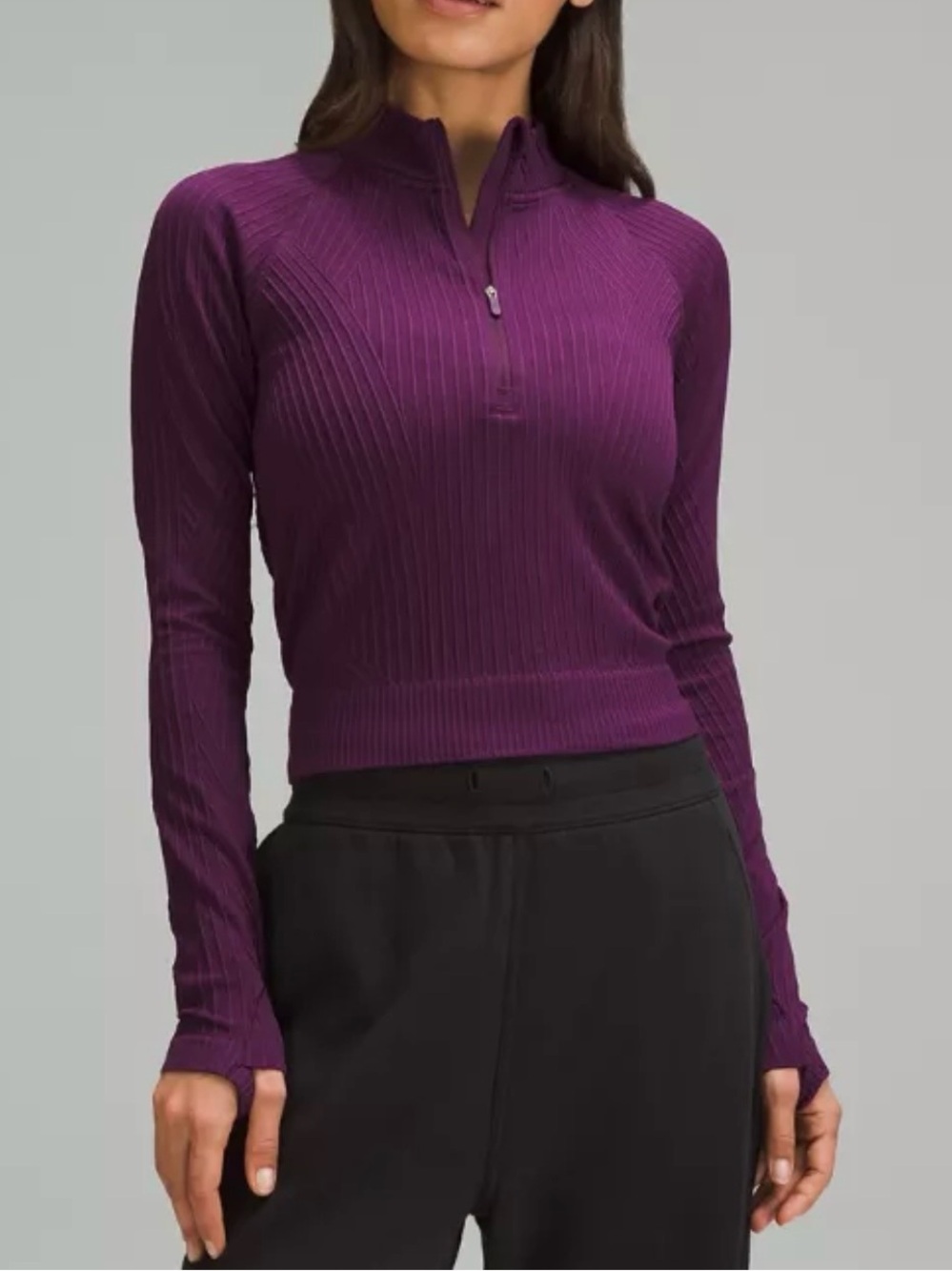 Lululemon Rest Less Cropped Half Zip Size 4